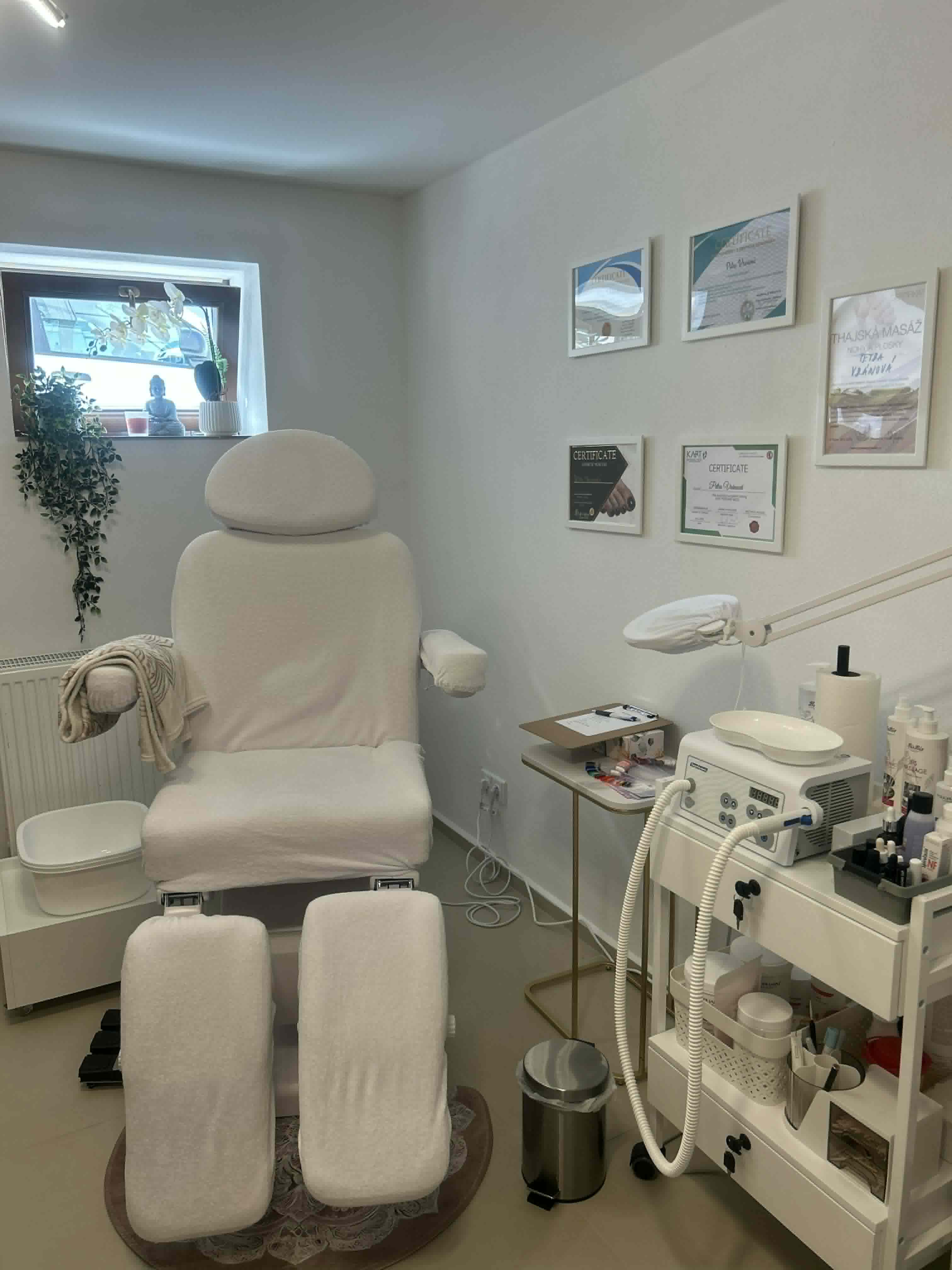 Pedikérský salon, atmosféra ošetření